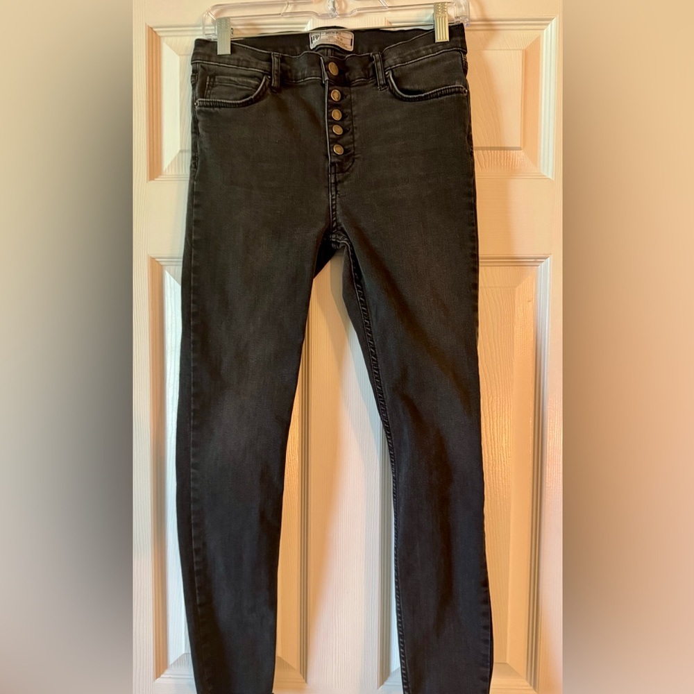 Free People High Rise Black Jeans